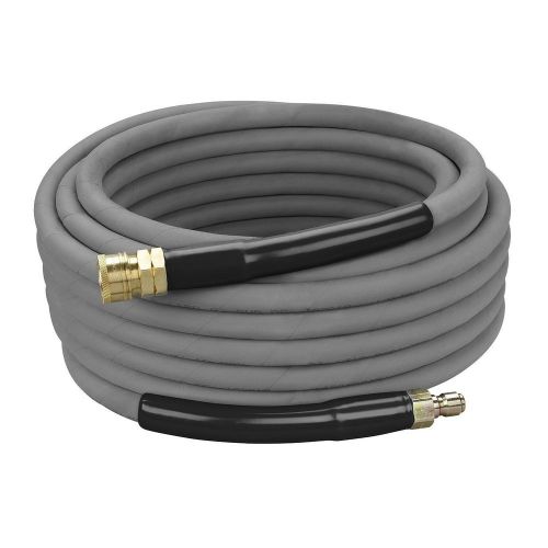 Ahs295 200 feet grey non marking pressure washer hose 4200 psi w/qc&#039;s 3/8 x 200 for sale