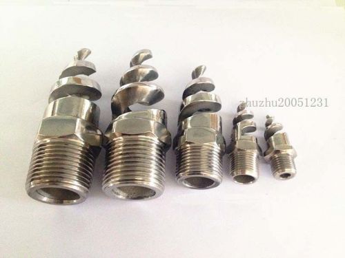 2pcs new bspt stainless steel spiral cone spray nozzle 3/8&#034; for sale