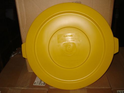 Round Container Lid #26091, 20 Gal. Yellow, 19-1/2&#034;D