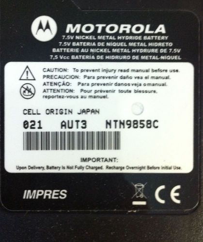 MOTOROLA NTN9858C GENUINE Impres 7.5V NimH NEW