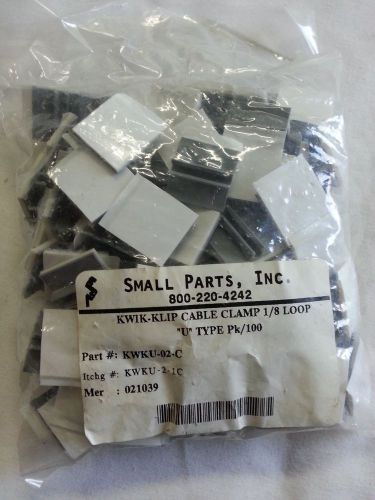 Small parts kwku-02-c kwik-klip cable clamp 1/8 loop &#034;u&#034; type pk/100 for sale