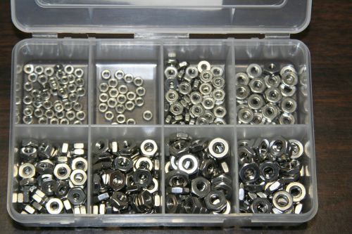 4-40 thru 1/4-20   stainless steel hex machine screw  nuts  assortment for sale