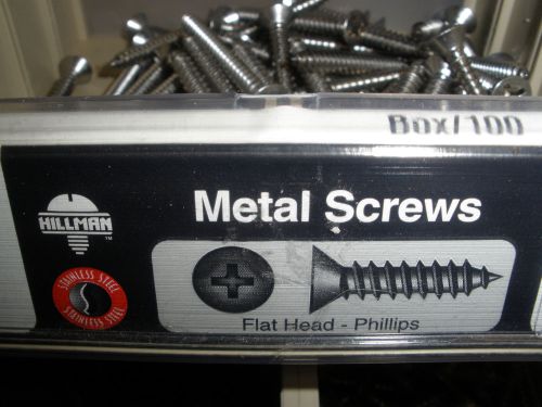 #12 stainless steel flat head phillips sheet metal screws (173) pcs. mixed lgth. for sale