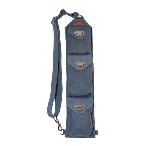 Sucaro blue canvas freedom strap with drop lock flaps #010205c for sale