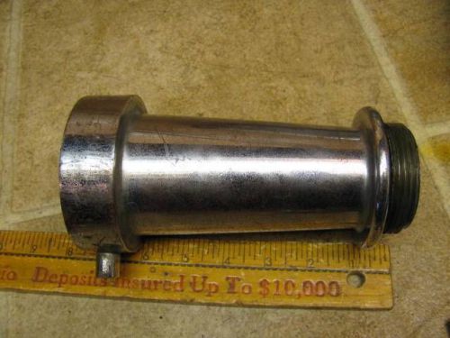 Vintage brass 2 1/2&#034;- 2&#034; play pipe nozzle adapter fire hose nst flow test for sale