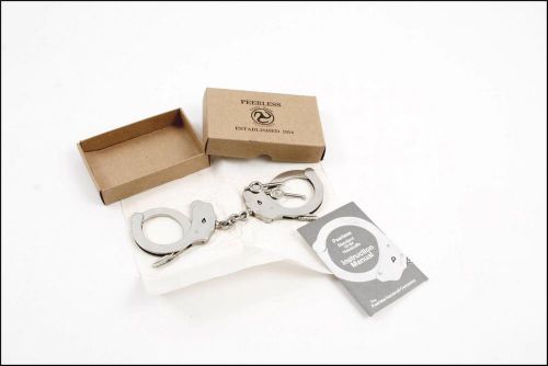 Peerless early model 300 handcuffs w box nickel finish &amp; 2 keys police military for sale