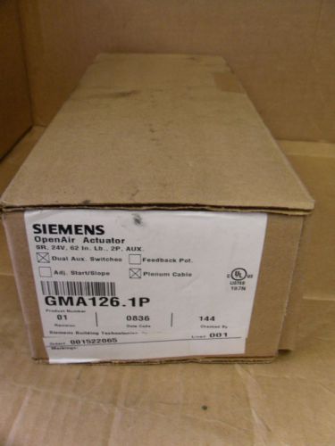 Siemens Open Air Actuator GMA126.1P 24 Volt New in Box
