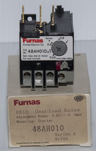 Furnas 48AHO10 US-15 Overload Relay 0.62-1amp - Starter Mount - Series A