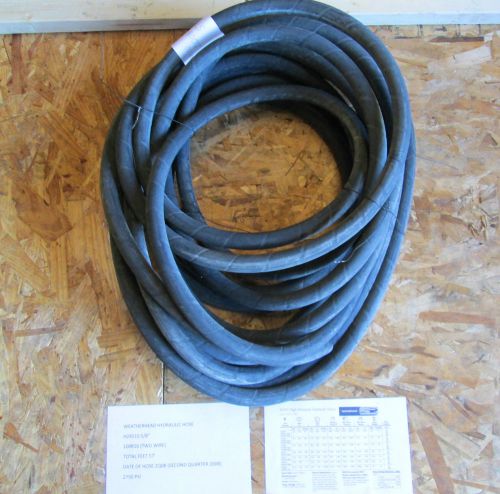 Weatherhead hydraulic hose h24510 100r16 two wire 5/8&#034; 57 feet 2750 psi for sale