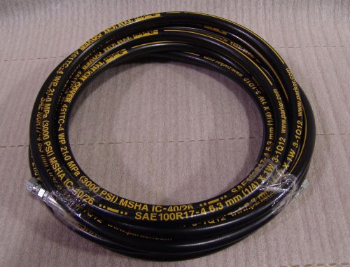 Parker 26&#039; long hydraulic hose sae100r17 tough cover 351tc unused 3000psi for sale