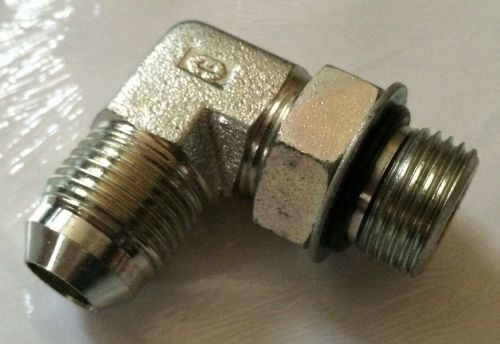 Hydraulic adapter fitting 8 jic x orb 90 for sale