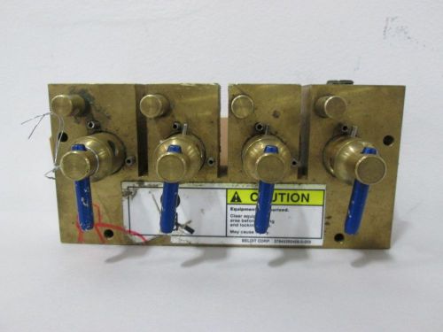 Beloit mc-75-182 brass 1/2x1/4in npt pneumatic valve body manifold d289314 for sale