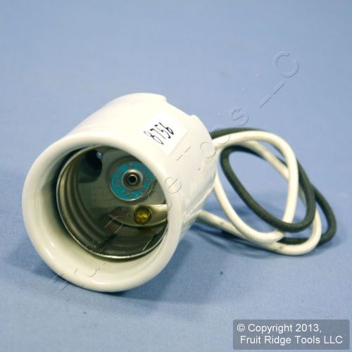 Leviton mogul porcelain hid lampholder high pressure w/ spring light socket 8756 for sale