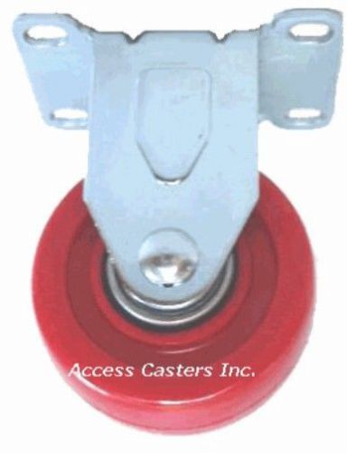 3P20PRT 3&#034; x 1-1/4&#034; Rigid Plate Caster, Polyurethane Wheel, 240 lbs Capacity