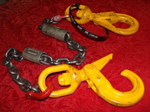 Lifting chain sling - 9/32&#034;-  grade 80 -  gunnebo 7/8x8  grab hook for sale