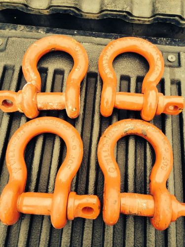 Lot of (4) crosby 8-1/2 ton 8.5 usa rigging/lifting shackle rigging for sale