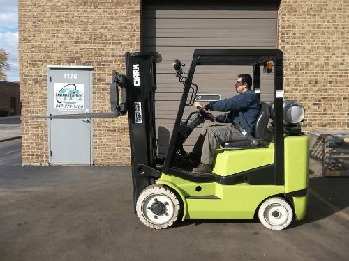 Forklift (17551) clark cgc25, 5000lbs capacity, triple mast, side shifter for sale