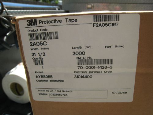 3m protective film tape trans   3,000 ft long width is 31 1/2  inches  2a05c for sale