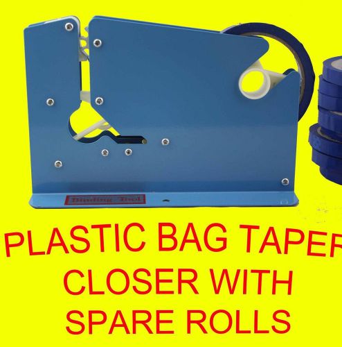 Bag closer, sealer, taper w/ 9 rolls tape,free shipping for sale