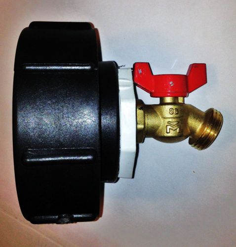 275 330 Gallon IBC Tote Tank valve adapter. 4&#034; Coarse Thread x Garden Faucet