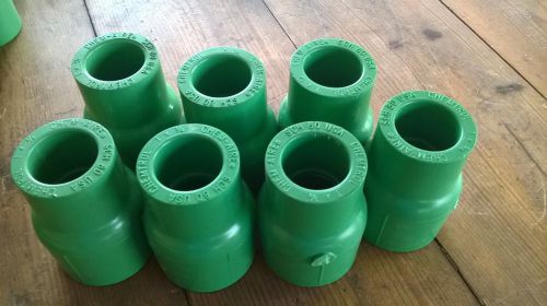 Nibco CHEM-AIRE 1 x 3/4 Reducer Coupling Socket  CF00028 Green Sch 80  Fitting