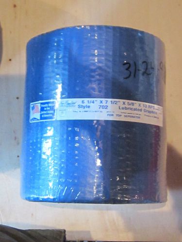 Neb #a-fii 702 graphite compression packing 5/8&#034; x 6.25 x 7.5, 13 ring box for sale