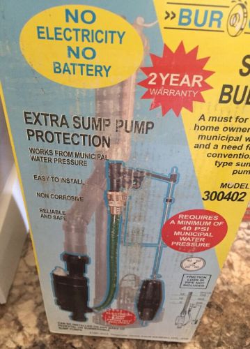 Bur Cam Sump Buddy Back-Up Sump Pump Protection 300402