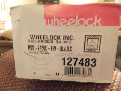 Wheelock remote sync strobe-30cd-white rss-2430c-fw-ul/ulc for sale