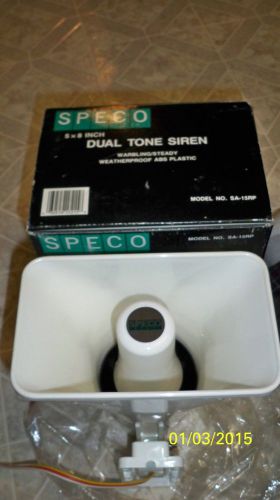 SPECO 30W 5&#034;x8&#034; Dual Tone Alarm Siren! MODEL #SA-15RP NEW IN BOX!