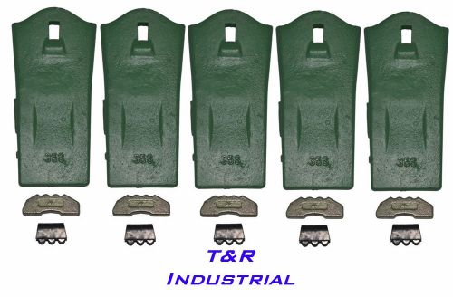 5-pack 35s esco style conical digging teeth w/locks &amp; pins for sale