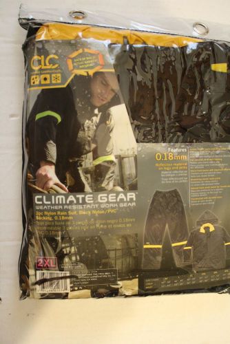 CLC Climate Gear-Weather Resistant Work Gear Size 2XL Three PC Nylon Rain Suit
