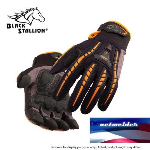 Black stallion toolhandz anti-vibration leather mechanic&#039;s gloves gx100 - 2xl for sale