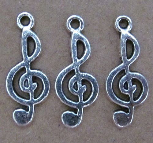 30pc retro tibetan silver charm music beads accessories jewelry findings for sale