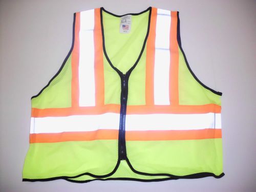 NEW 3 XLarge - Safety Vest Class 2 Level 2 ANSI-ISEA- 3 color highly reflective