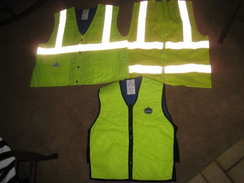 Mixed Lot of 3 Reflective Neon Yellow Safety Vests  21D2