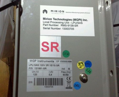 NEW Mirion Technologies MGPI Local Processing Unit LPU/SAS RMS-9138-SR 121981-SR