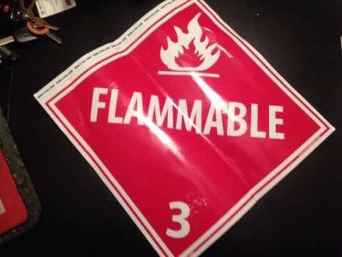 Flammable Sign, Red with White letters, 10.75 x 10.75