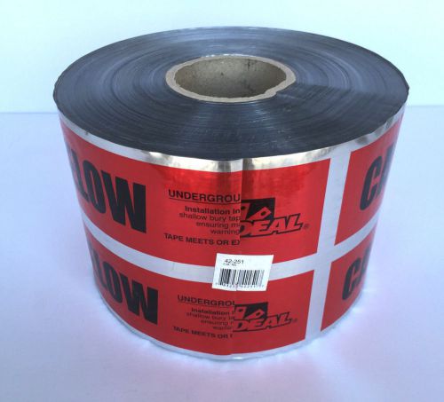 *new* ideal 42-251 detectable tape, red caution buried electric line  6&#034; x 1000&#039; for sale