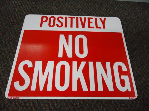 &#034;POSITIVELY NO SMOKING&#034; Hard Plastic Hanging Signs