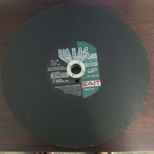 6 - sait 23463 14&#034; x 1/8&#034; x 1&#034; big m.a.c. concrete cut-off wheel blades for sale