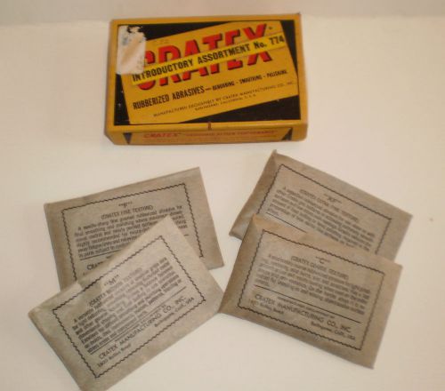 VINTAGE BOX OF CRATEX RUBBERIZED ABRASIVES INTRODUCTORY ASSORTMENT No. 774