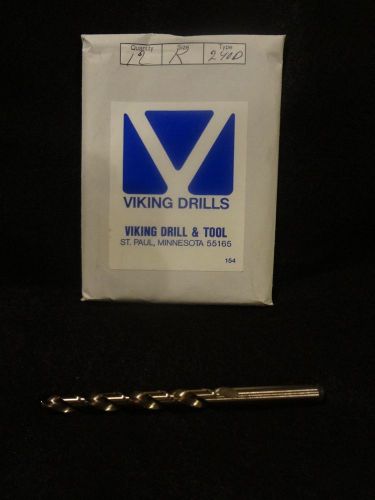Letter &#034;K&#034; Cobalt Drill Bit-Viking Drill&amp;Tool Made in USA - NEW Sold by the each