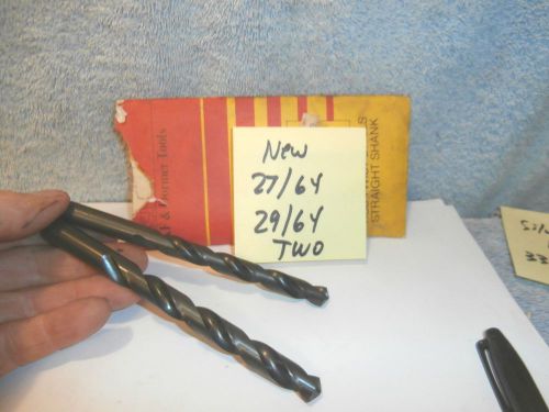 Machinists 12/27C BUY NOW SKF-Dormer NOS Drills 29/64 -TWO