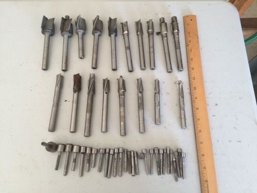 1/2&#034; SHANK COUNTERBORECUTTER SET LOT WITH INT. PILOTS - FACE MILLS TOOLING