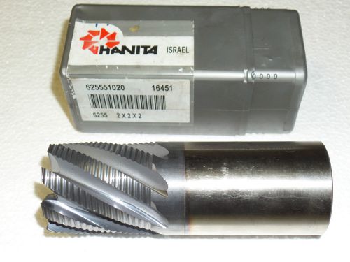 HANITA 6255 M-42   2&#034; INCH 8 FLUTE ROUGHING END MILL