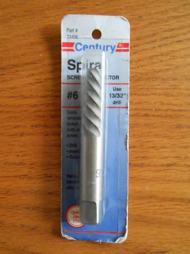 Century Spiral Screw Extractor #6 Brand New