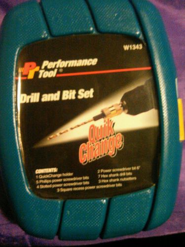 Performance tool drill and bit set
