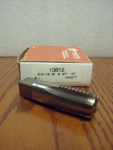 3/4&#034;-14 npt 5 flute brubaker tool pipe tap interrupted thread hss usa  - t6 for sale