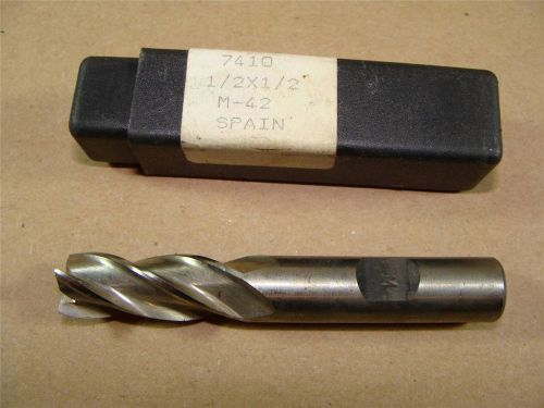 New 7410 1/2&#034; x 1/2&#034; m-42 standard 4 flute end mill sem made in spain for sale