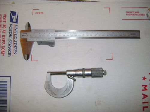 Doall vernier caliper 6 inch with 0-1 doall micrometer nice!! for sale